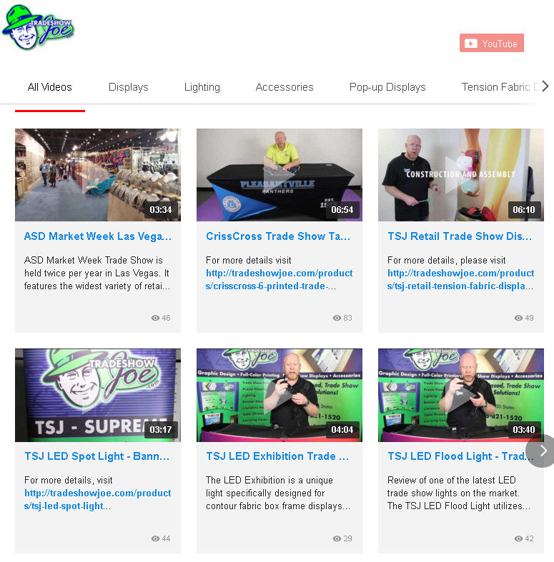 Website Update: Trade Show Video Reviews Page Enhancements