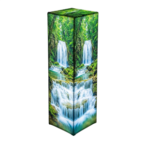 Wave Tube 10ft Backlit Square Tower Display with Custom Fabric Graphic