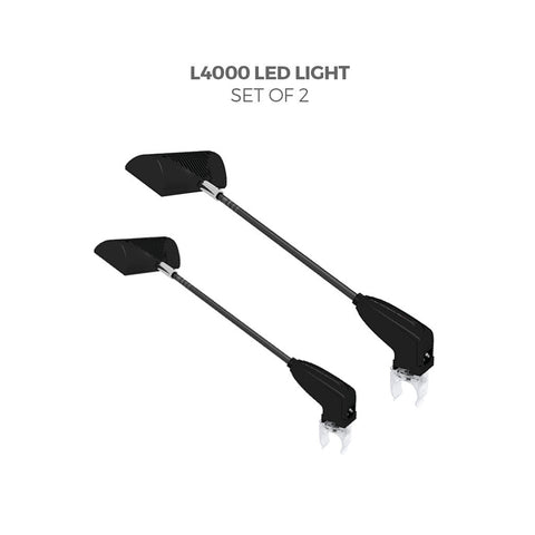 LED display light with clip-on mounting hardware