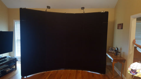 10' Full Fabric Skyline Mirage Pop-up Display with Podium Kit - Preowned