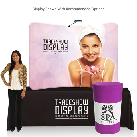 6 Ft. EZ Tube Display - Tabletop Curve Single-Sided Graphic Package