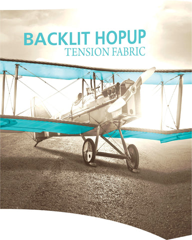 Side of Backlit 8' Hopup Trade Show Display