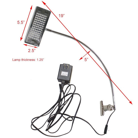 Clamp LED Trade Show Light Size Specs