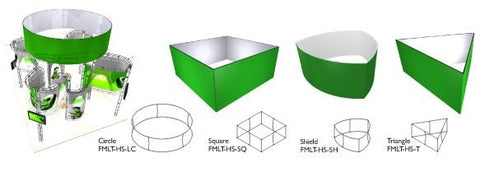 Trade Show Hanging Banners Green