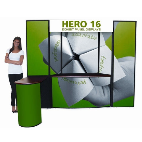 Hero 16 Trade Show Panel Display with Counter
