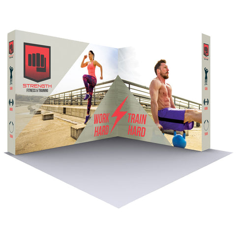 L-Shaped Tension Fabric Display