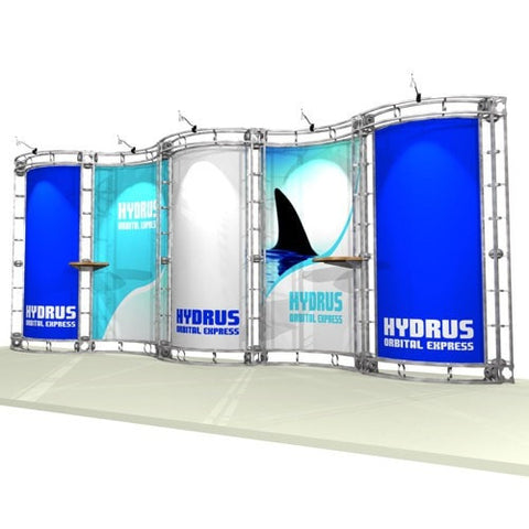 Trade Show Orbital Express Truss System Hydus Front Left 20'