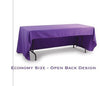 Trade Show Unprinted Table Throw Purple Back