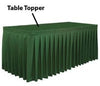 Trade Show Unprinted Accordion Pleat Table Skirt Green