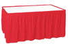 Trade Show Unprinted Shirred Pleat Table Skirt Red