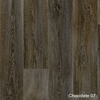 Chocolate wood-look vinyl trade show flooring swatch