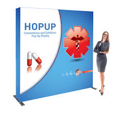 HopUp 8ft Tension Fabric Display - Straight with Endcaps