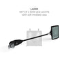 LED trade show display light kit with clip-on mounts