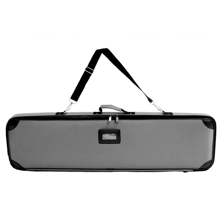 Silver carrying bag with shoulder strap for a 48-inch retractable banner stand