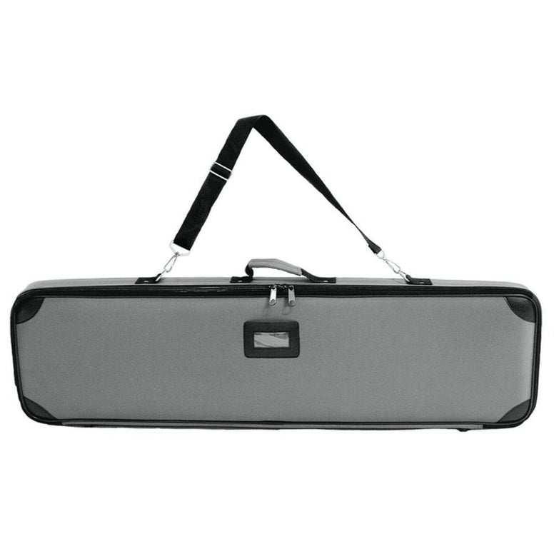 Silver carrying bag with shoulder strap for a 36-inch retractable banner stand