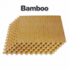 Bamboo faux wood flooring tiles — labeled color photo