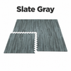 Slate Gray faux wood flooring tiles — labeled color photo