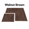 Walnut Brown faux wood flooring tiles — labeled color photo