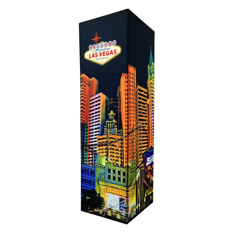 Wave Tube 10ft Backlit Square Tower Display with Custom Fabric Graphic — vendor product photo 1