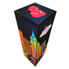 Wave Tube 10ft Backlit Square Tower Display with Custom Fabric Graphic — vendor product photo 2