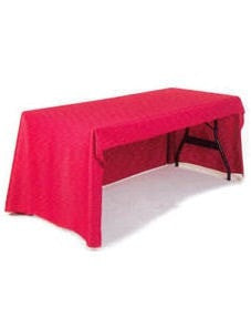 Trade Show Unprinted Table Throw Red Economy Back
