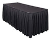 Trade Show Unprinted Accordion Pleat Table Skirt White Black